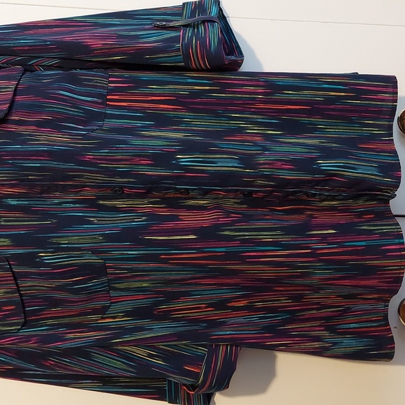 Maggie Barnes for Catherines Colorful Striped Buttoned Shirt Size 3X 26W/28W - Picture 5 of 16